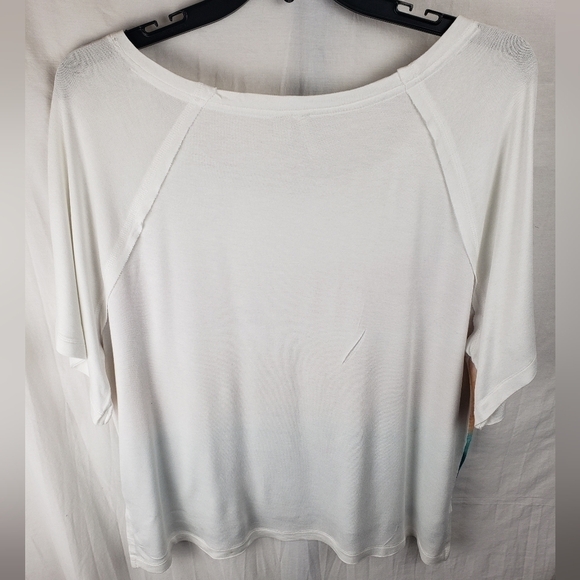 Cato's Live Well Orange Multicolored Short Sleeve Shirt Sz XL - Picture 7 of 7